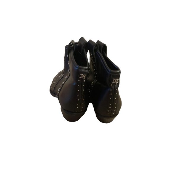 Sam Edelman Booties Womens Size 6W Black Studded Western Biker - Picture 4 of 7